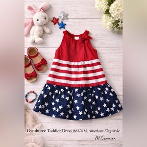 Gymboree Toddler American Flag Dress Size 18M–24M | GUC